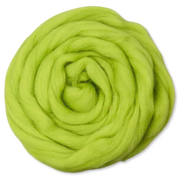 Wełna czesankowa czesanka do filcowania - 50g - JASNY ZIELONY