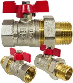 zawor-kulowy-kurek-1-dn25-mosiezny-ze-srubunkiem-i-dlawica-motylek