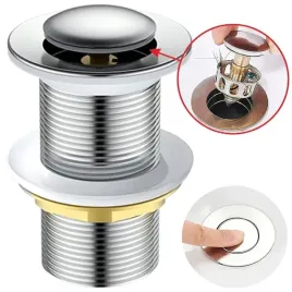 korek-umywalkowy-z-sitkiem-automatyczny-bez-przelewu-klik-klak-srebny