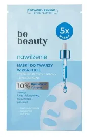be-beauty-nawilzajace-maski-do-twarzy-w-plachcie-kwas-hialuronowy-5-szt