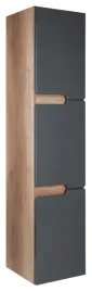 szafka-lazienkowa-wiszaca-slupek-do-lazienki-antracyt-polysk-dab-153x35