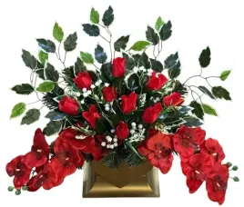 kompozycja-cmentarz-stroik-grob-bukiet-sztuczny-wiazanka-serce-roze