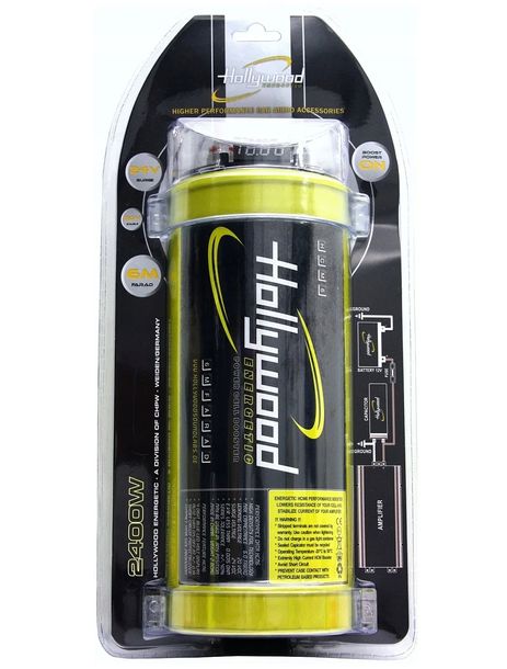 KONDENSATOR Hollywood HCM-6 HDFT - Car Audio 6F do 2400W WYŚWIETLACZ LCD