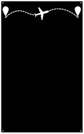 tablica-na-magnesy-z-podrozy-metalowa-czarna-loft-przykrecana-samolot