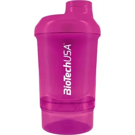 biotech-shaker-wave-nano-300ml-150ml-rozowy-silownia-bieganie-pojemnik