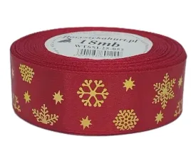 wstazka-metal-sniezynki-25mm-18mb-czerwo-zloto-wtssl25-052