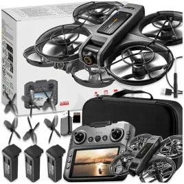dron-kontroler-z-lcd-2-kamery-silnik-bezszczotkowy-zabawka-135g-wifi-3x-aku