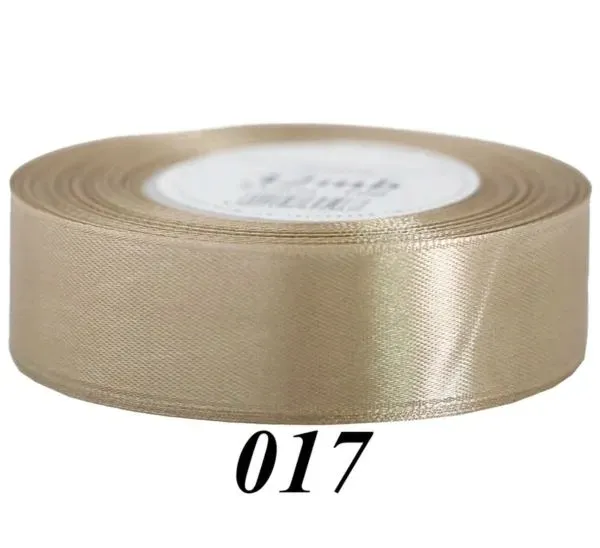Wstążka satynowa 25mm/32mb, kawa z mlekiem/2 - WSAT25-017