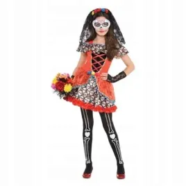stroj-kostium-halloween-szkieletorka-szkielet-sukienka-170
