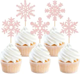 toppery-pikery-do-babeczek-platki-sniegu-25szt-roz-brokat