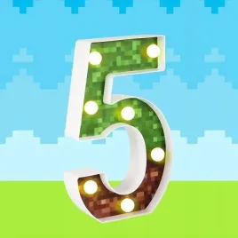 led-lampka-duze-cyfra-liczba-5-minecraft-dla-gracza