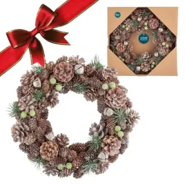 swiateczny-wianek-na-drzwi-stroik-na-stol-altom-design-biale-szyszki-30-cm