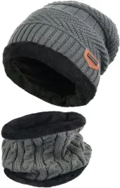 zestaw-czapka-i-komin-meska-damska-zimowa-ciepla-dwuwarstwowa-beanie-czarny