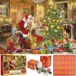 kalendarz-adwentowy-puzzle-1008el-mikolaj-prezent