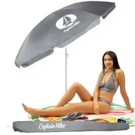 parasol-plazowy-lamany-z-filtrem-upf50-captain-mike-160cm-szary