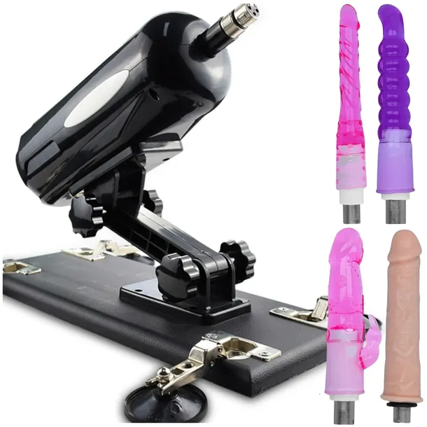 WIBRATOR SEX MASZYNA DILDO ZESTAW DO SEKSU WYMIENNE KOŃCÓWKI MASTURBACJA