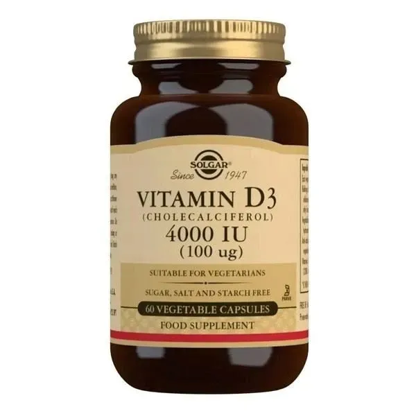 Solgar Witamina D3 Cholekalcyferol 4000 IU 60 vcaps