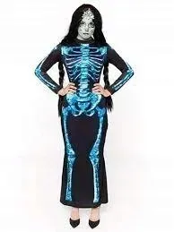 kostium-stroj-damski-kosciotrup-szkielet-halloween-bal-sukienka-xl