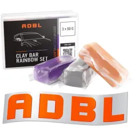 adbl-clay-bar-rainbow-set-zestaw-3-glinka-do-lakieru-3x50-g-rozne-twardosci