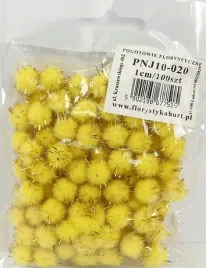 pompony-metalizowane-jeze-sr-1cm-100szt-zolte-pnj10-020