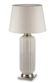 lampa-stolowa-dekoracja-glamour-ceramiczna-podstawa-lampka-tkaninowy-klosz