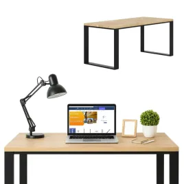 biurko-debowe-170x80-cm-stalowy-stelaz-do-firmy-biura-dla-nauczyciela