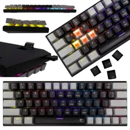 klawiatura-gamingowa-mechaniczna-podswietlana-rgb-led-mala-red-switch-60percent