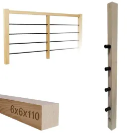 kantowka-slupek-drewniany-jesionowy-6x6x110cm-fi-25mm-rurki-w-poziomie
