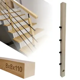 kantowka-slupek-drewniany-jesionowy-8x8x110cm-uchwyt-przelotowy-balustrada