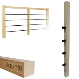 kantowka-slupek-drewniany-jesionowy-8x8x110cm-fi-25mm-rurki-w-poziomie