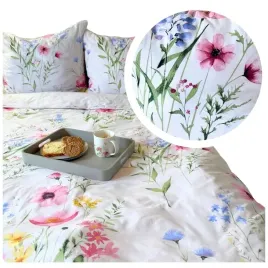 posciel-na-jesien-bawelniana-biala-kwiaty-200x220-70x80-wzor