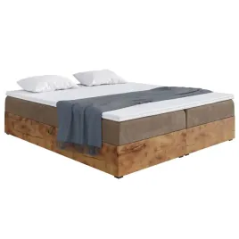 lozko-kontynentalne-160x200-cm-brazowe-materac-pojemnik-woodin-box