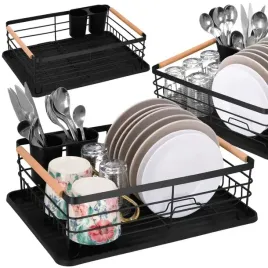 duza-suszarka-ociekacz-do-naczyn-czarna-z-tacka-stojaca-na-naczynia