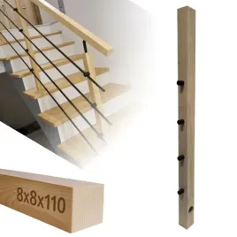 kantowka-slupek-drewniany-debowy-8x8x110cm-uchwyt-przelotowy-balustrada