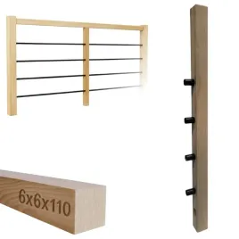 kantowka-slupek-drewniany-debowy-6x6x110cm-fi-25mm-rurki-w-poziomie
