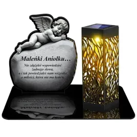 znicz-solarny-led-wieczny-na-cmentarz-grob-aniol-stroz-na-kamieniu