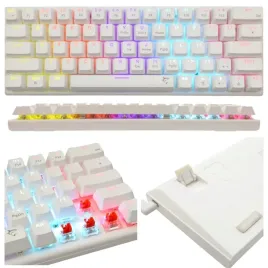 biala-klawiatura-gamingowa-mechaniczna-60percent-podswietlana-led-mala-red-switch