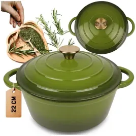 garnek-zeliwny-3l-emaliowany-z-pokrywa-oliwkowy-gaz-indukcja-piekarnik