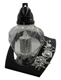 znicz-metalowy-diament-kwiat-wklad-led-30-dni-srebrny-podstawka