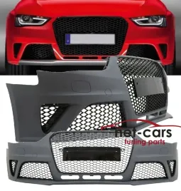 zderzak-przod-audi-a4-b8-lift-11-15-wzor-rs4-s4-dtm-grill-polysk-czarny