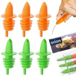 nalewaki-do-butelek-orion-6-szt-elastyczne-zielone-i-pomaranczowe