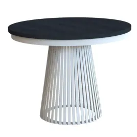 stol-okragly-czarny-rozkladany-laminat-nogi-biale-lamelio-100-176x100x77cm