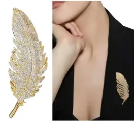 broszka-piorko-przypinka-do-sukienki-torebki-czapki-plaszcza-zlota-eleganck