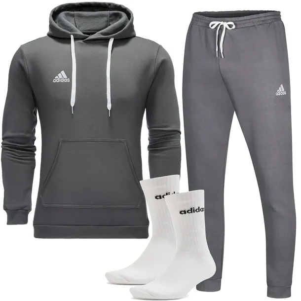 ADIDAS DRESY MĘSKIE KOMPLET ZESTAW BLUZA SPODNIE + SKARPETY - L