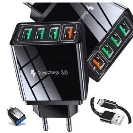 ladowarka-szybka-4x-usb-ladowanie-3-0-uniwersalna-z-kablem-w-zestawie-moc