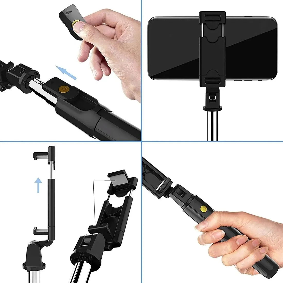 kij-selfi-tripod-stabilny-statyw-pilot-bluetooth-stan-nowy
