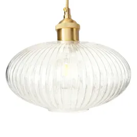 lampa-wiszaca-szklana-przezroczysta-ryflowana-torino-ufo-zlota-30cm