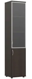 regal-biurowy-s22-wenge-witryna-z-drzwiczkami-prawostronny-185x40x38cm