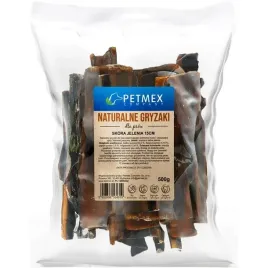 przysmak-naturalny-gryzak-dla-psa-suszona-skora-jelenia-15cm-petmex-500g