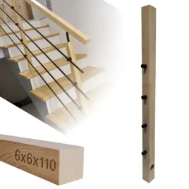 kantowka-slupek-drewniany-debowy-6x6x110cm-uchwyt-przelotowy-balustrada